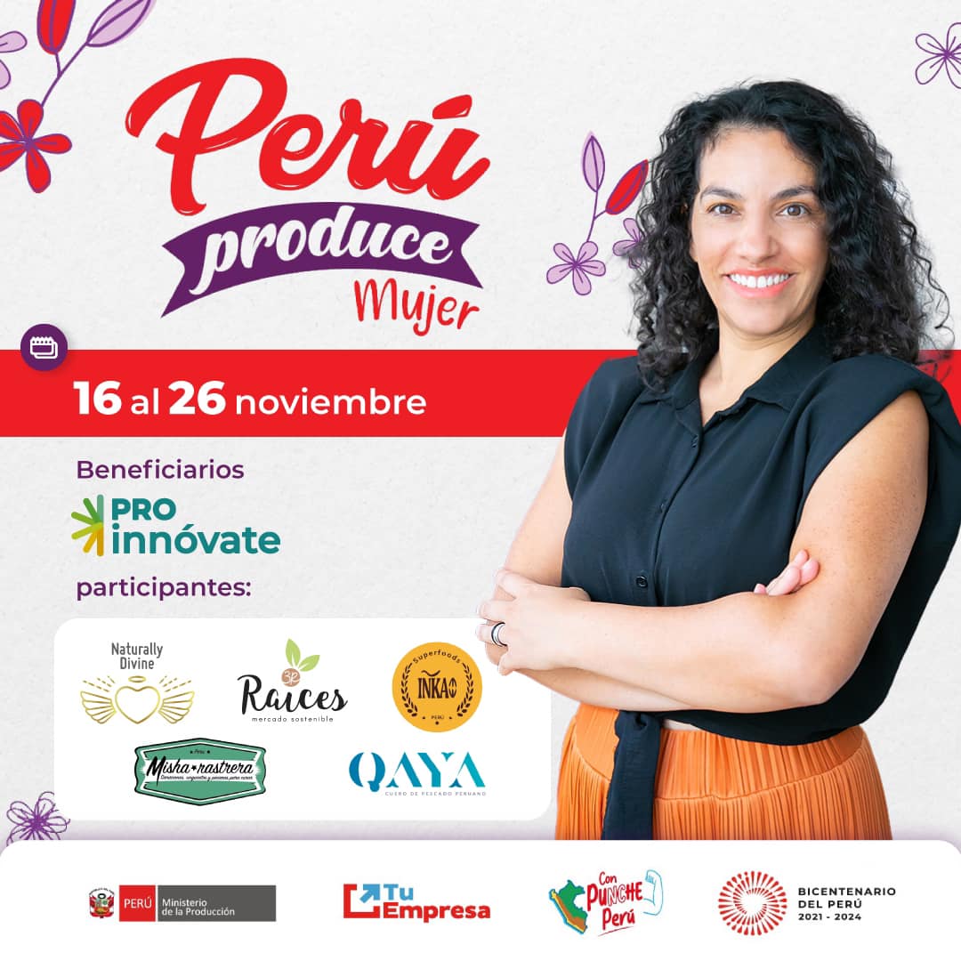 Feria Perú Produce Mujer con la participación de proyectos cofinanciados por ProInnóvate